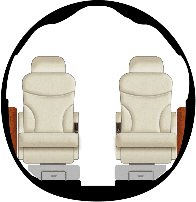 Learjet 55 Cabin