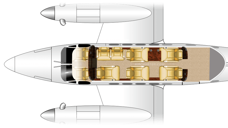 King Air 100 floor plan