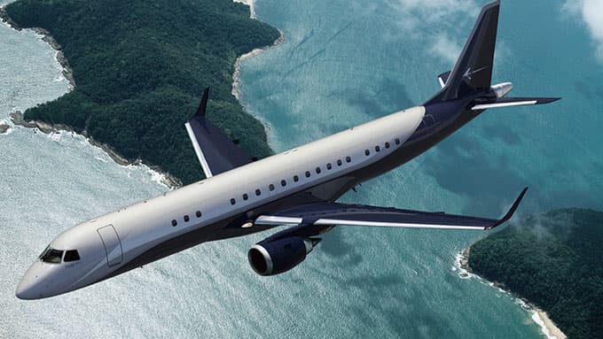 Lineage 1000 im Flug