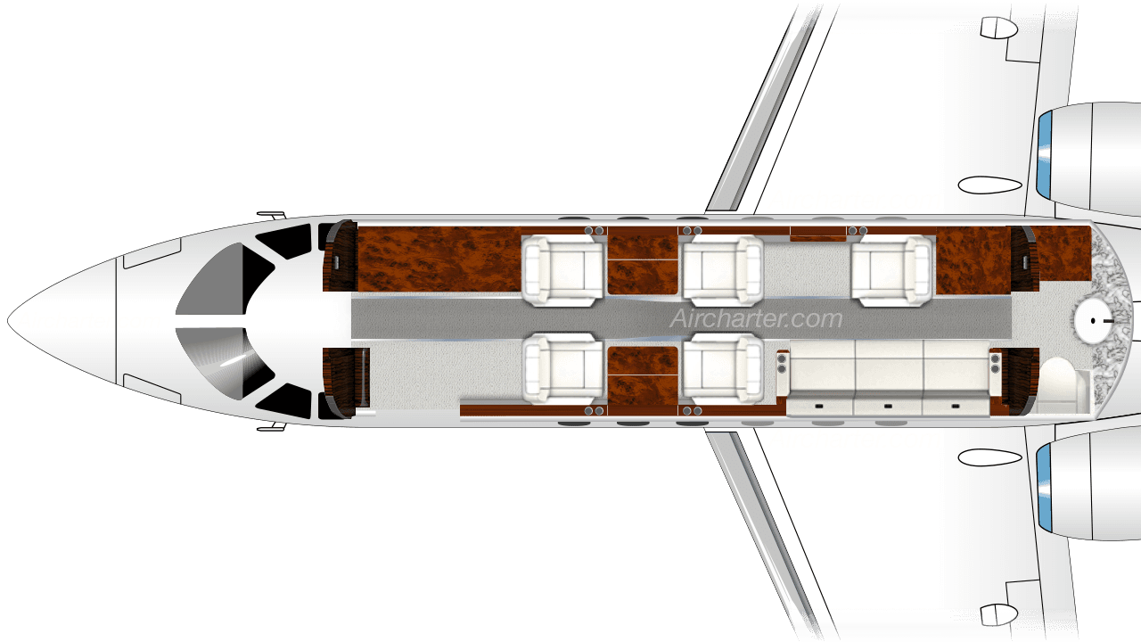 Hawker 700A Grundriss