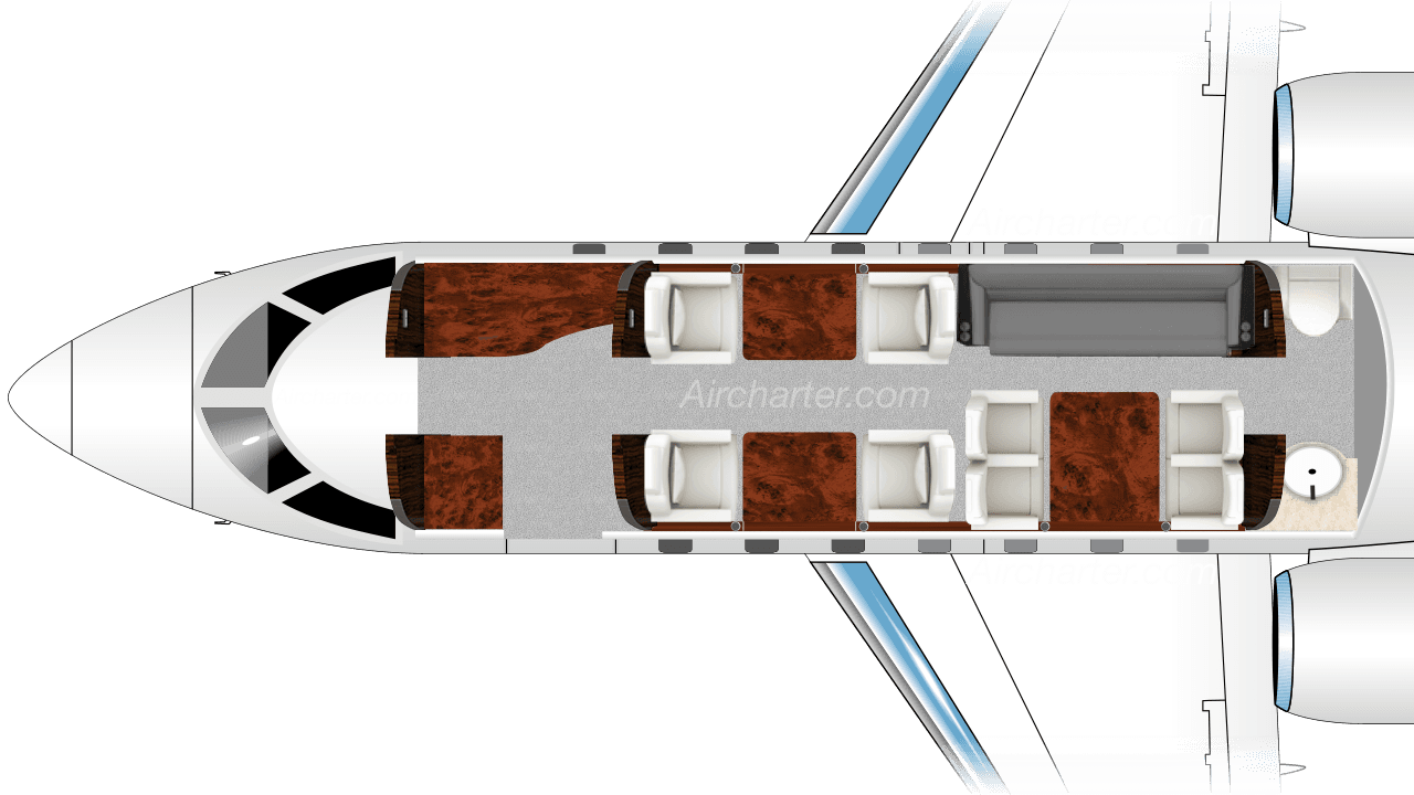 Challenger 605 Grundriss