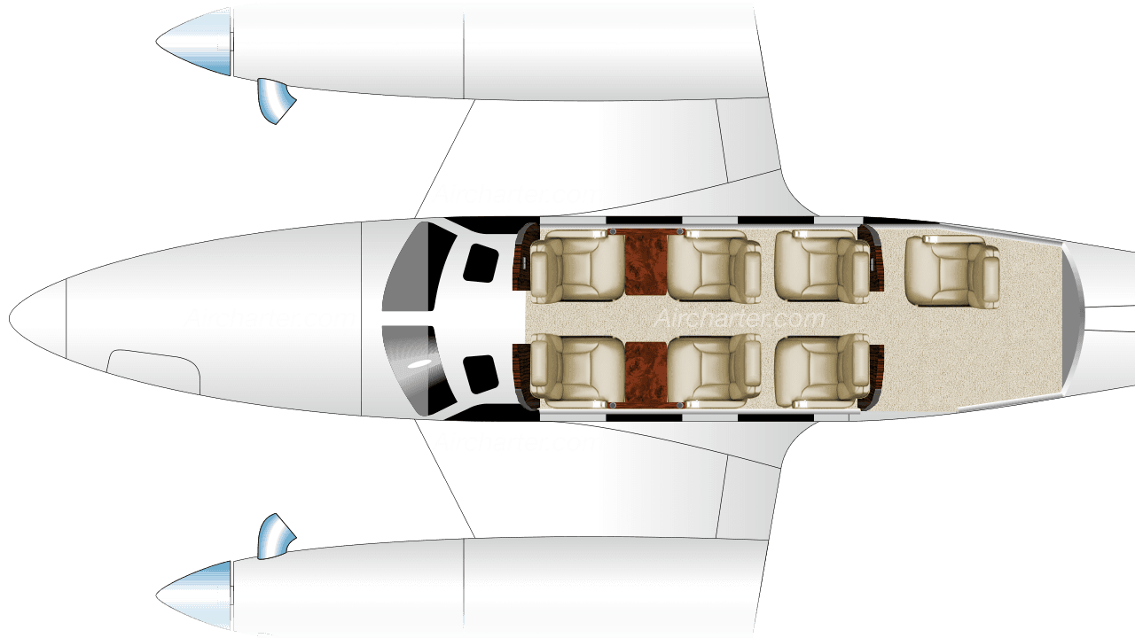 Plan de cabine du PA-31T2 Cheyenne IIXL