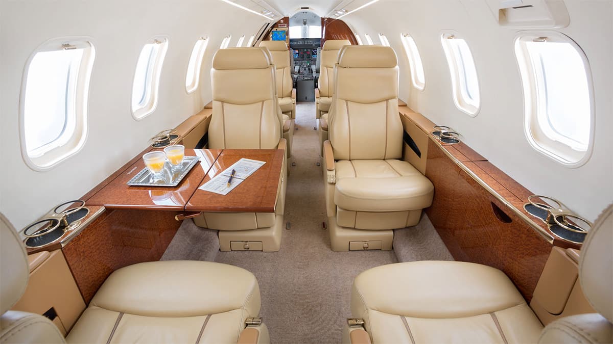 Learjet 45 im Flug