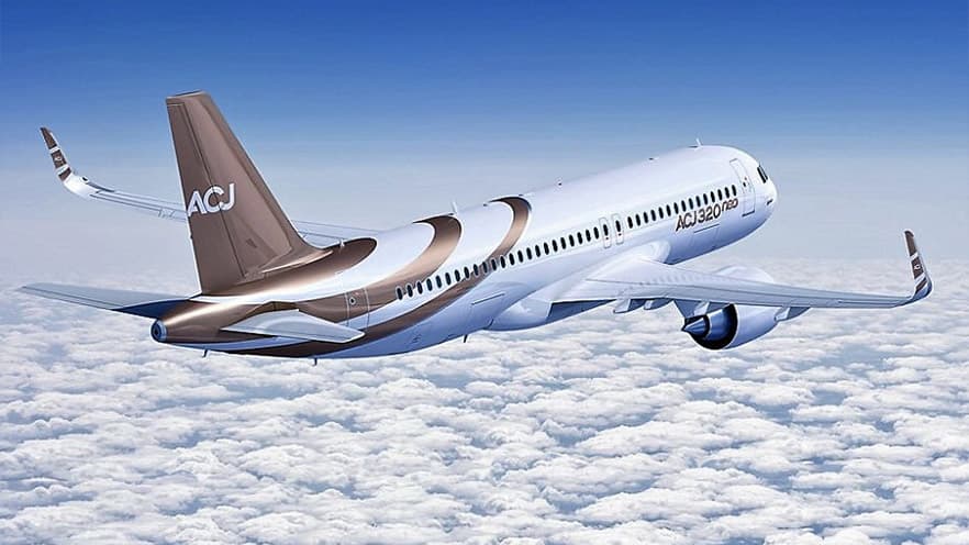 A320 Neo VIP in flight