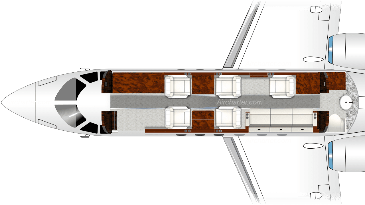 Hawker 700B Grundriss