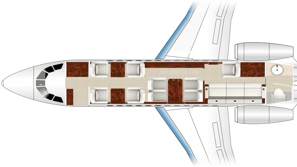 Falcon 900DX floor plan