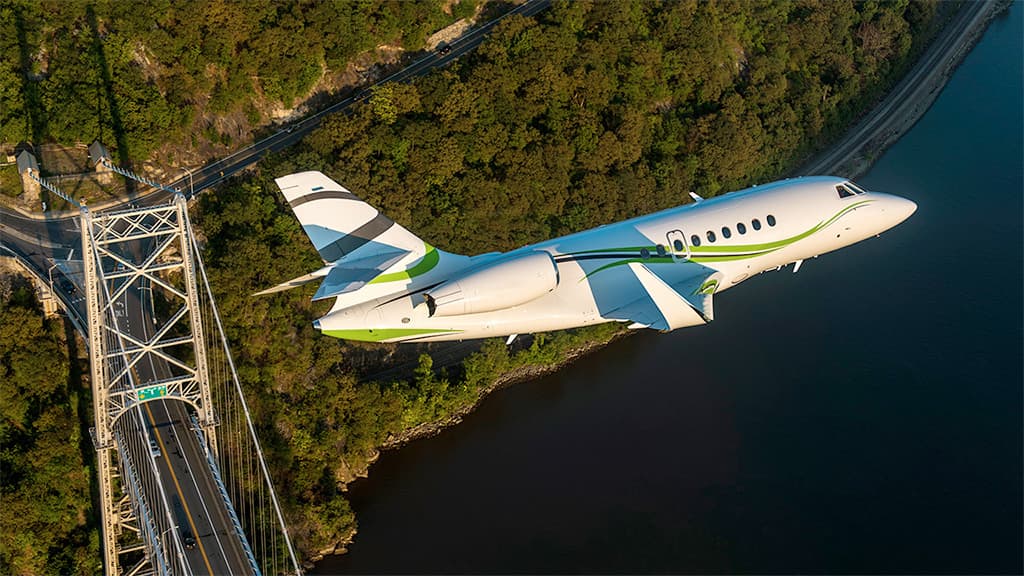 Falcon 2000 im Flug