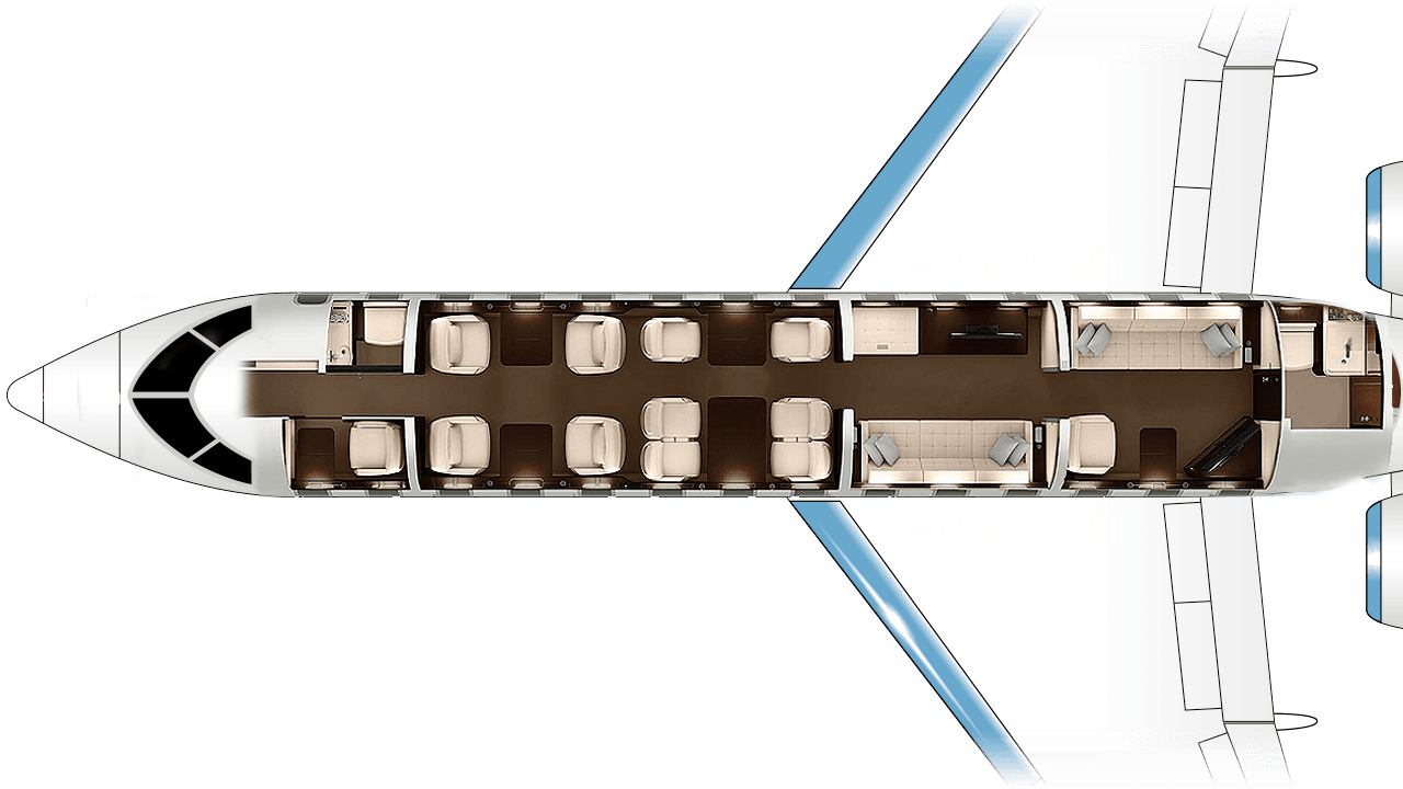 Global 7500 Grundriss