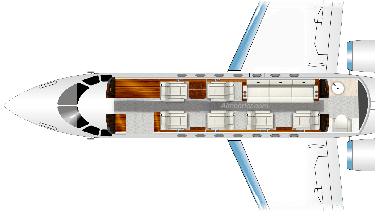 Hawker 1000 Grundriss