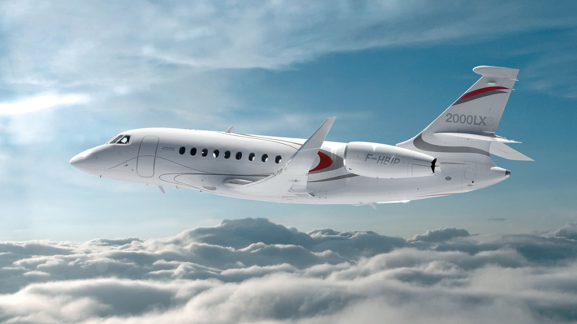 Falcon 2000LXS en vuelo