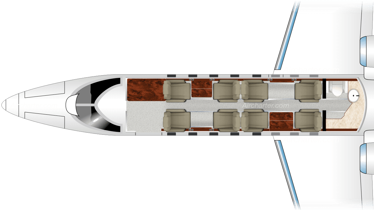 Learjet 45 Grundriss