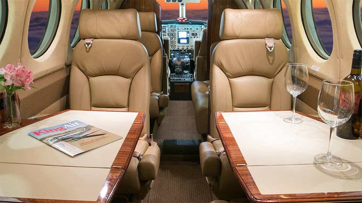 King Air B200 in flight