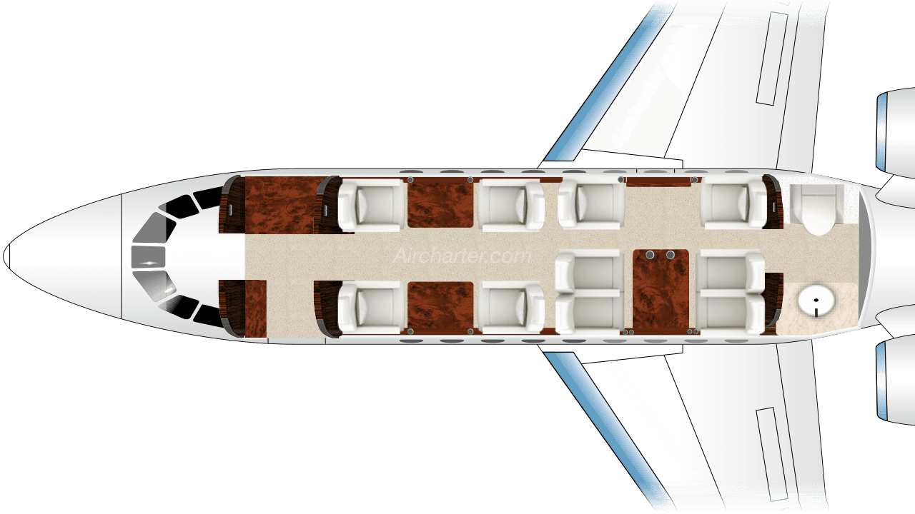 Falcon 2000LX Grundriss