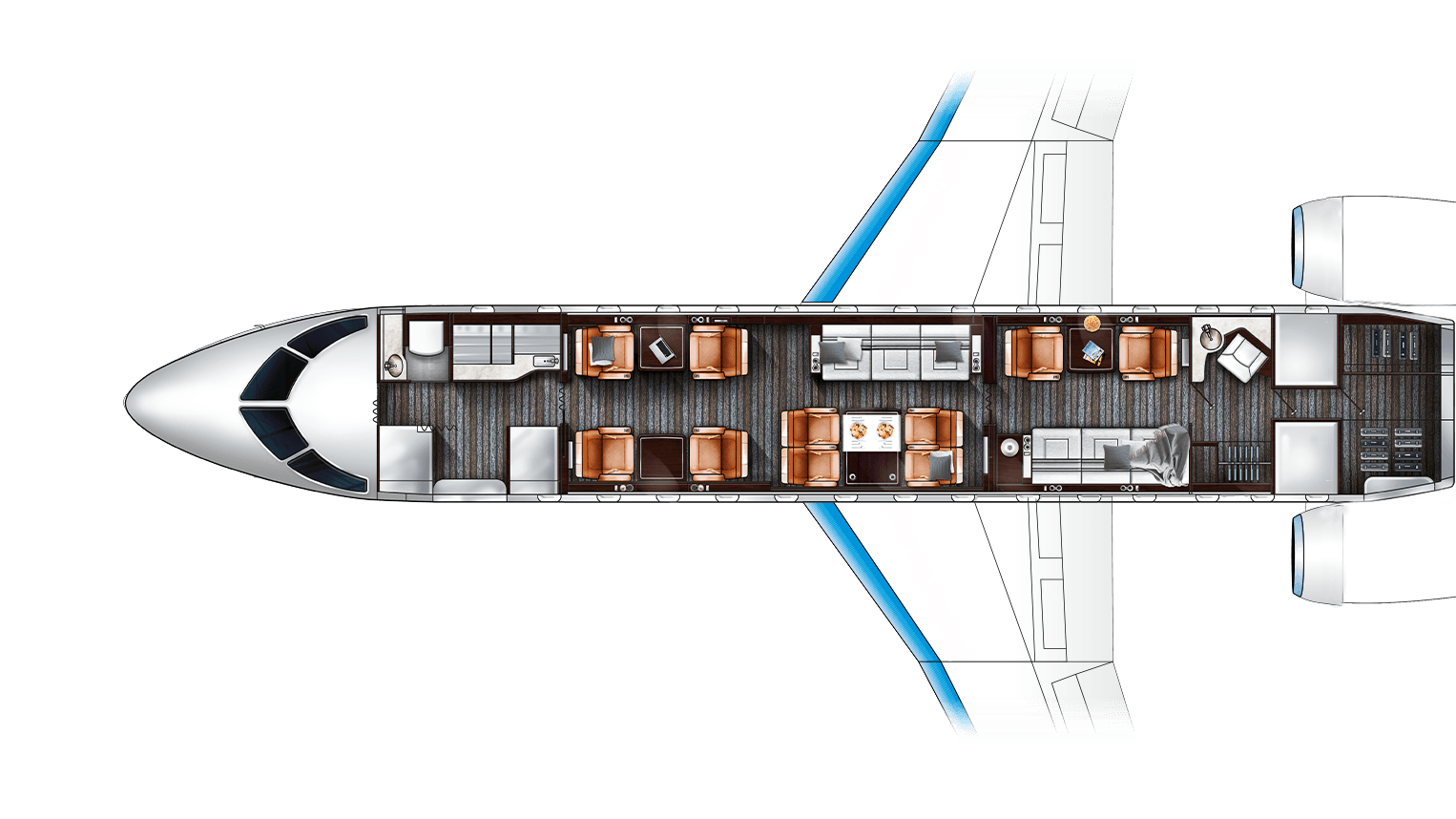 Challenger 850 Grundriss