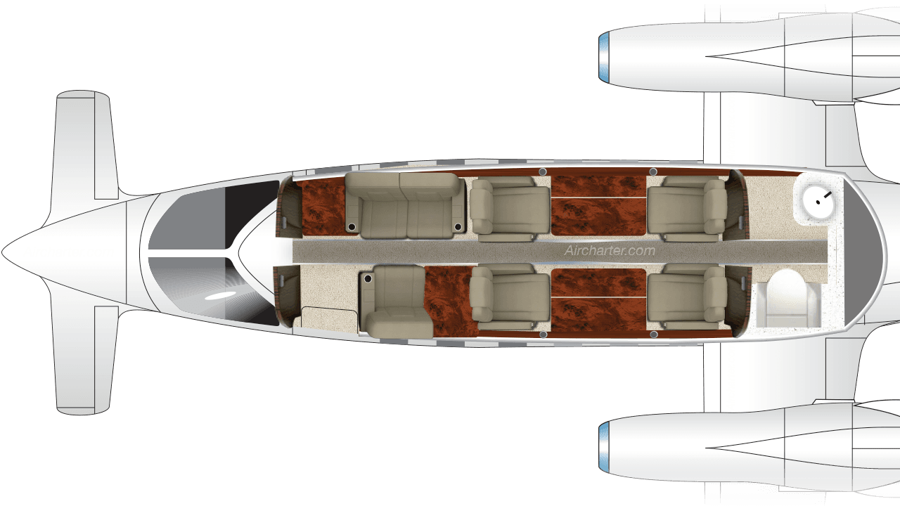 P180 Avanti II floor plan
