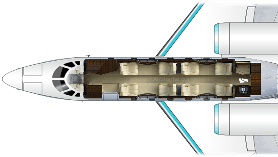 Plan de cabine du Citation X