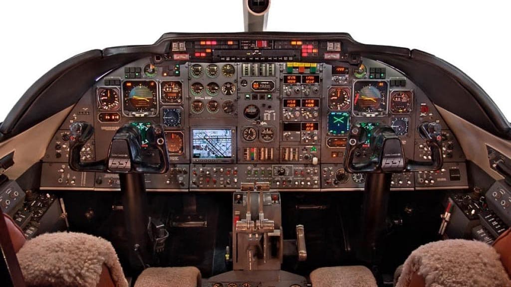 Learjet 55 Cockpit