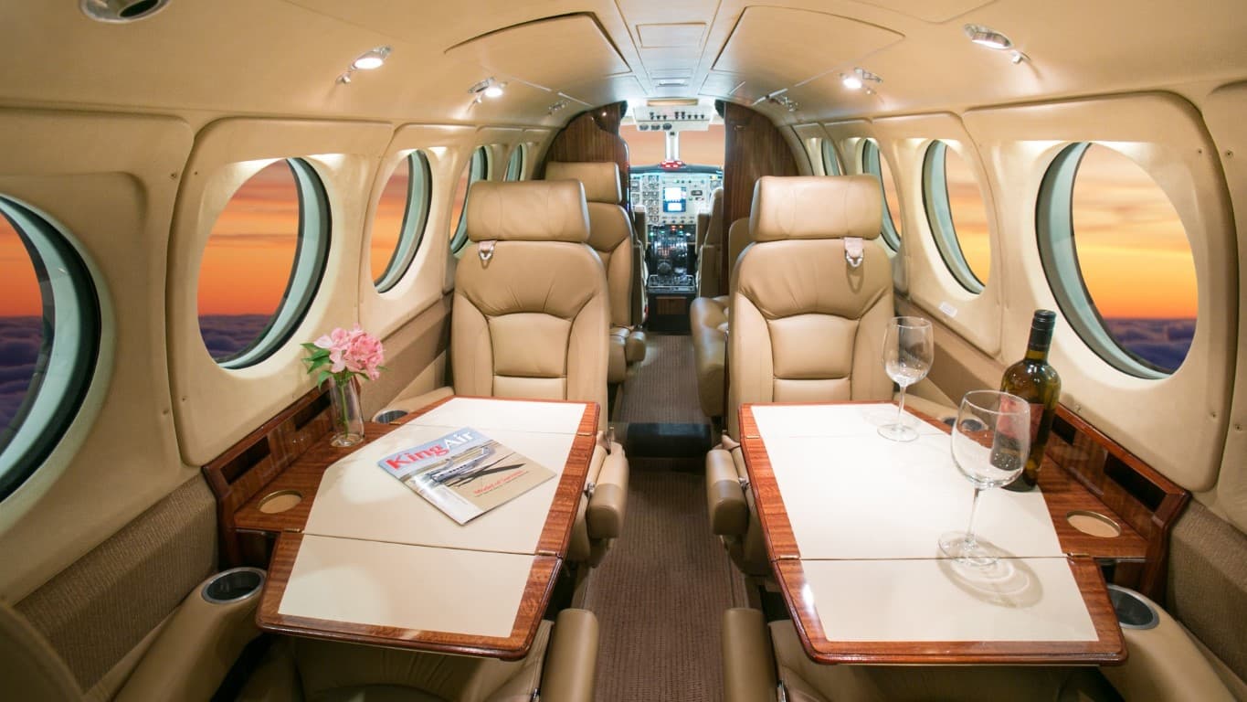 King Air 200 in flight