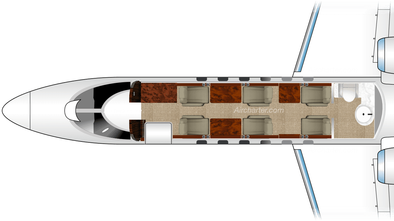Learjet 40 Grundriss