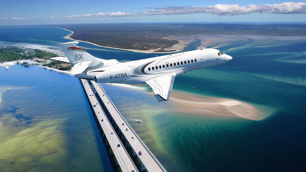 Falcon 6X im Flug