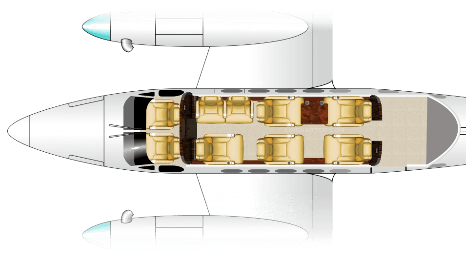 King Air B100 floor plan