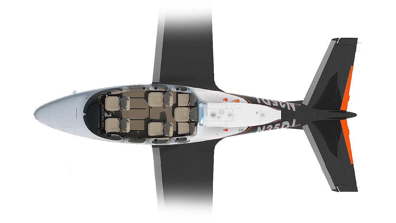 Plan de cabine du Vision Jet