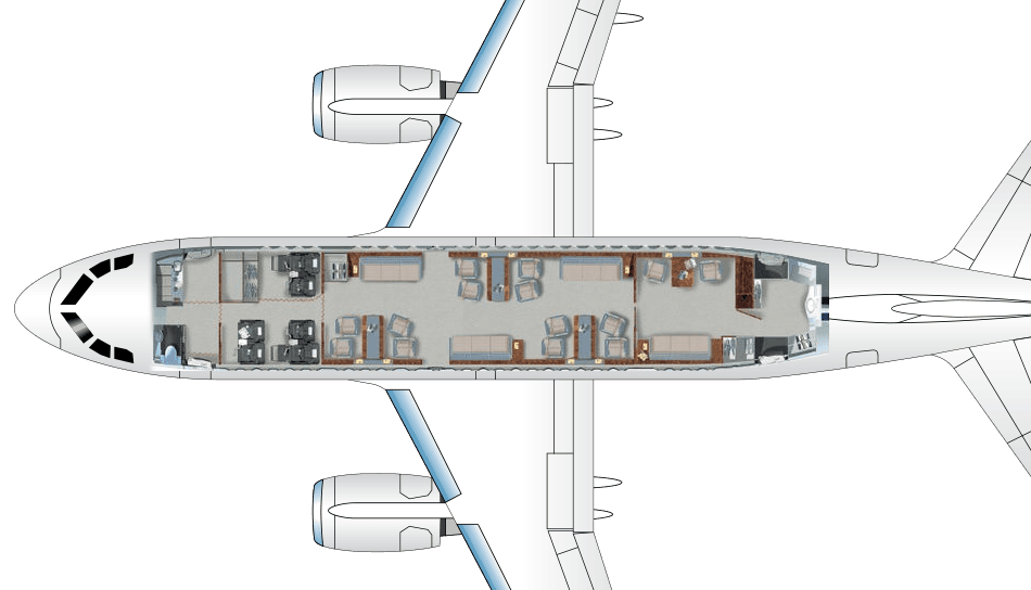 A318 Elite floor plan