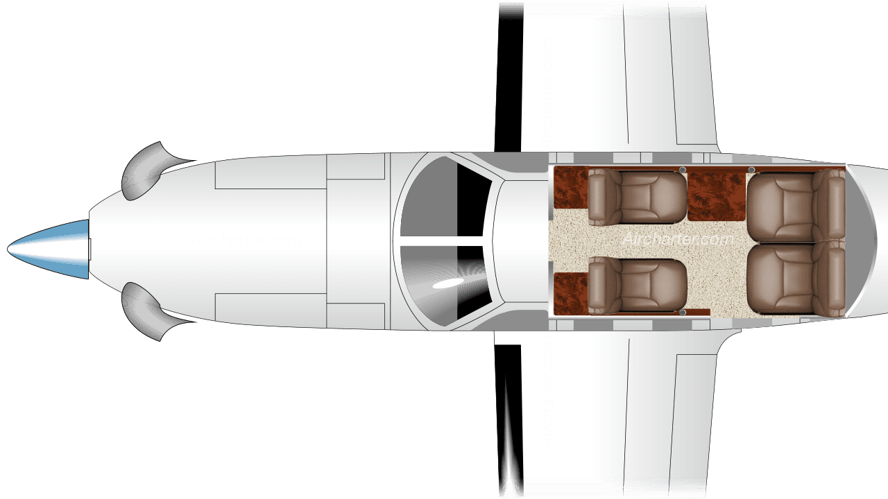 TBM 850 floor plan
