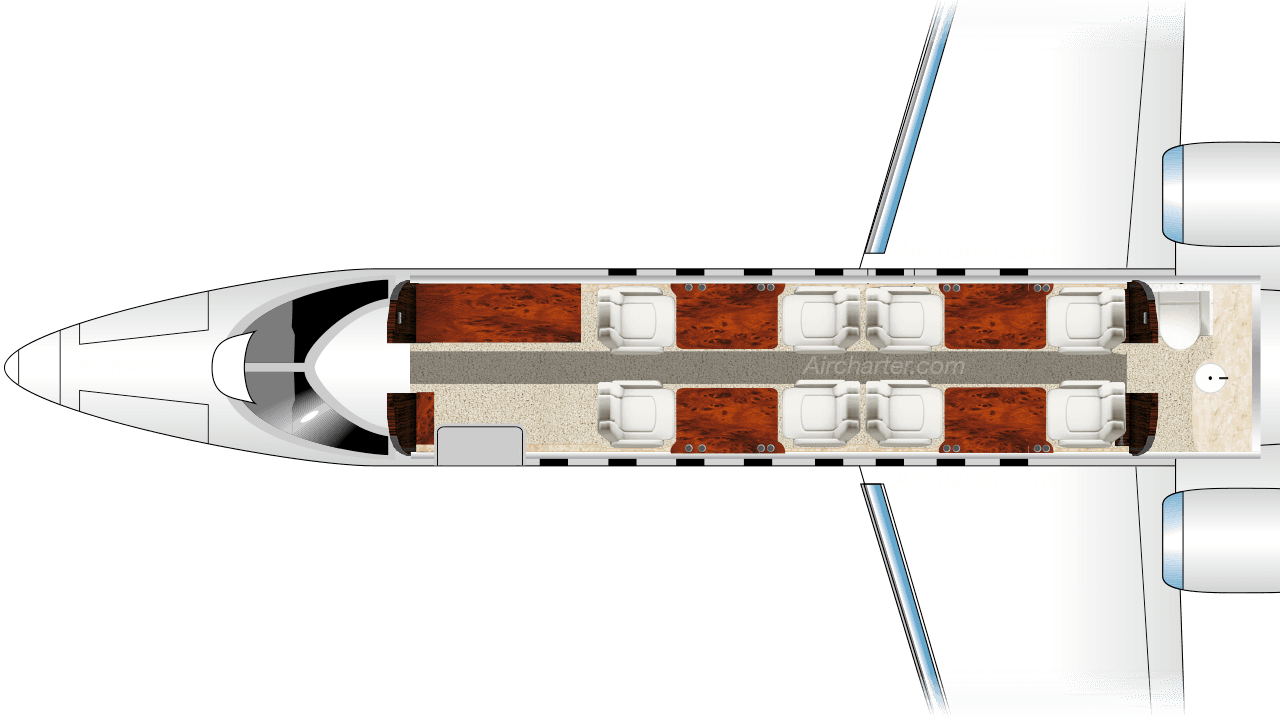 Learjet 75 Grundriss