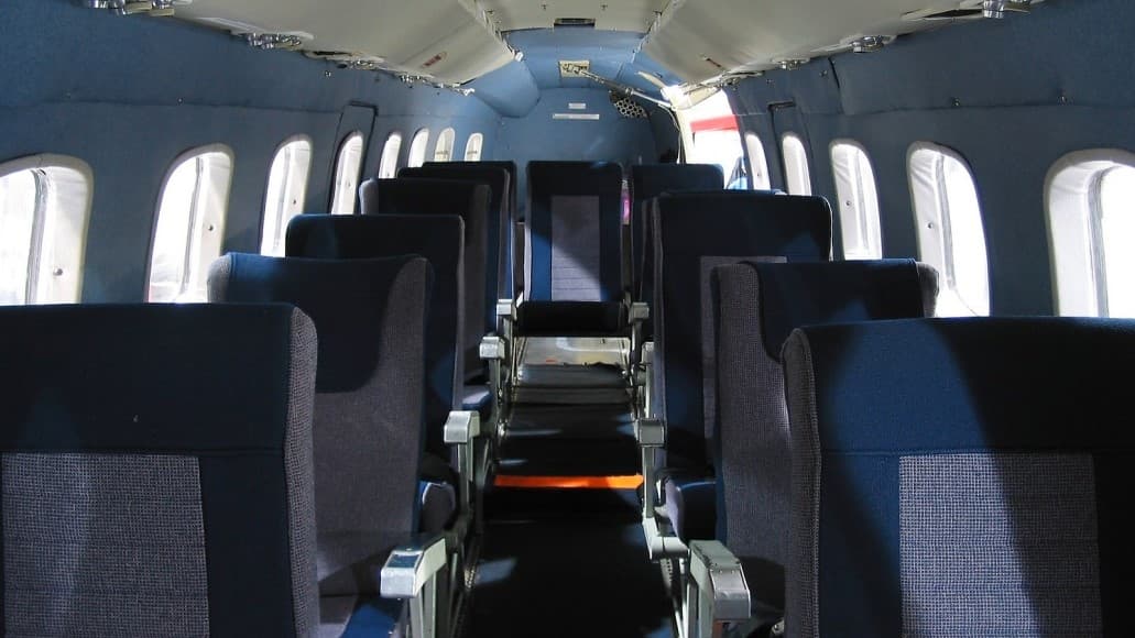 EMB 110 Bandeirante in flight