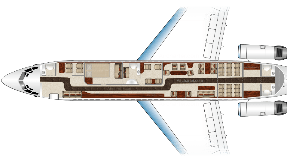 Plan de cabine du 727 VIP