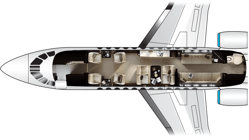 Falcon 900 EX Grundriss