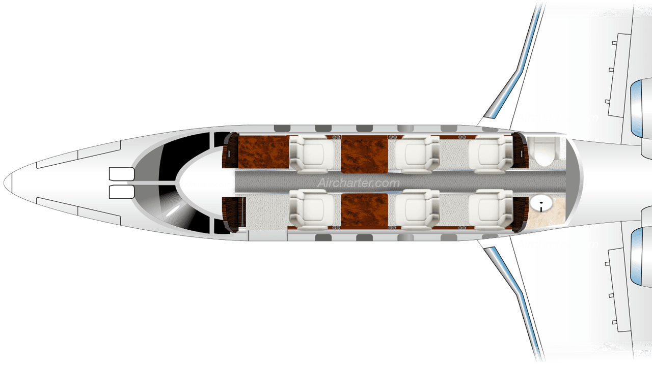 Plano de Learjet 60XR