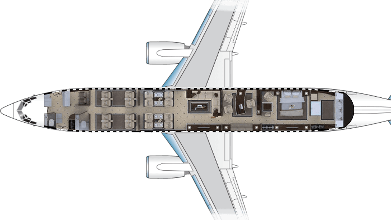 Plan de cabine du BBJ3