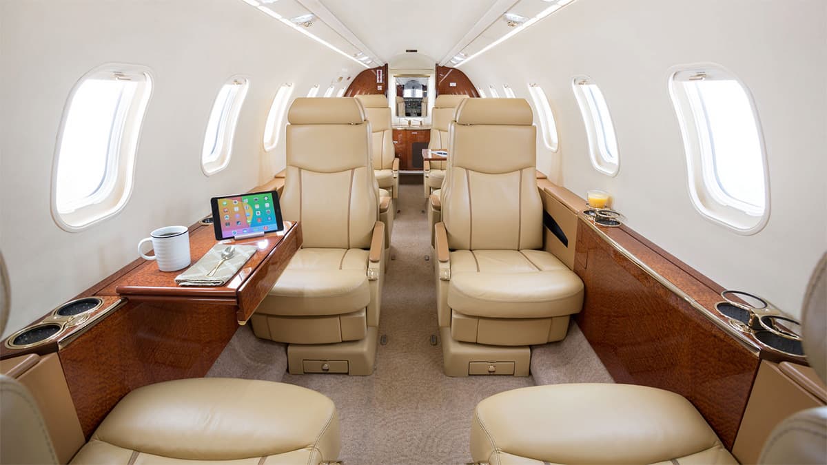 Learjet 45 Innenraum