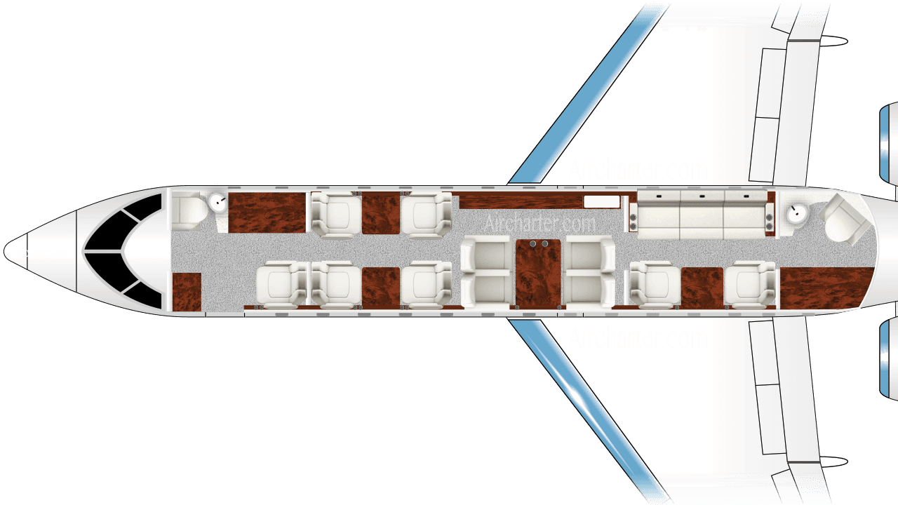 Global 6000 Grundriss