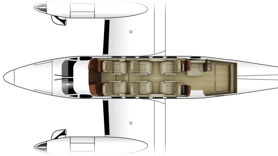 Plan de cabine du Kingair B250