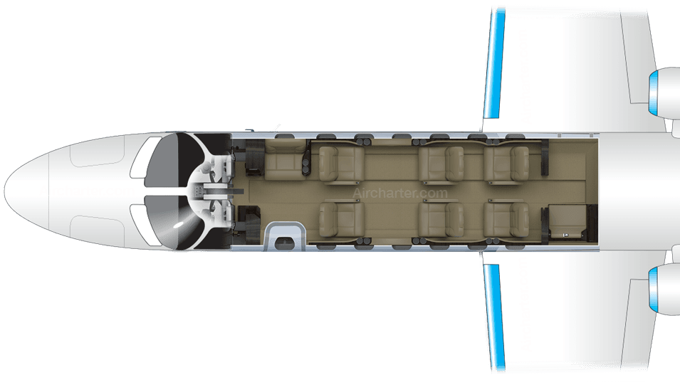 Citation CJ3 floor plan