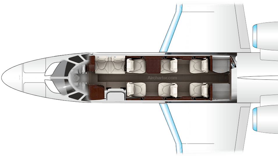 Plan de cabine du Citation XLS+