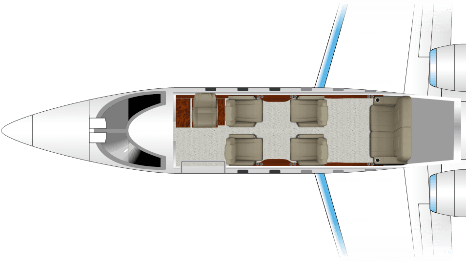 Learjet 31 Grundriss