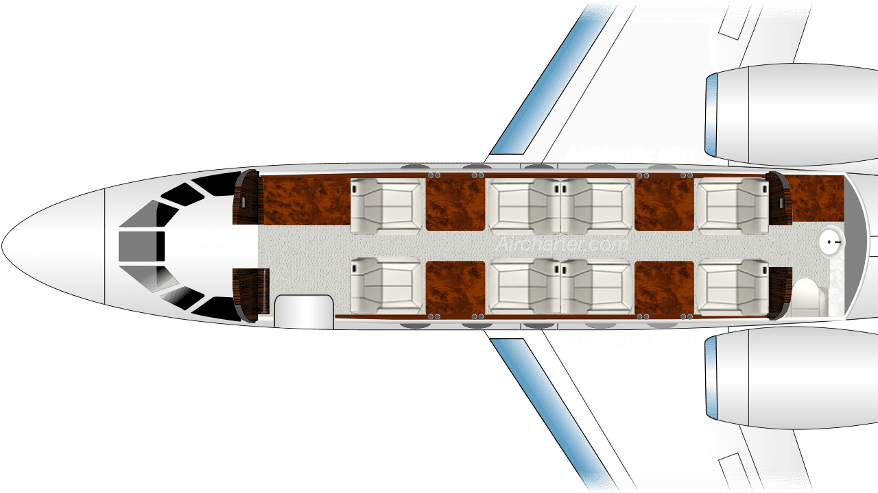 Falcon 20F Grundriss
