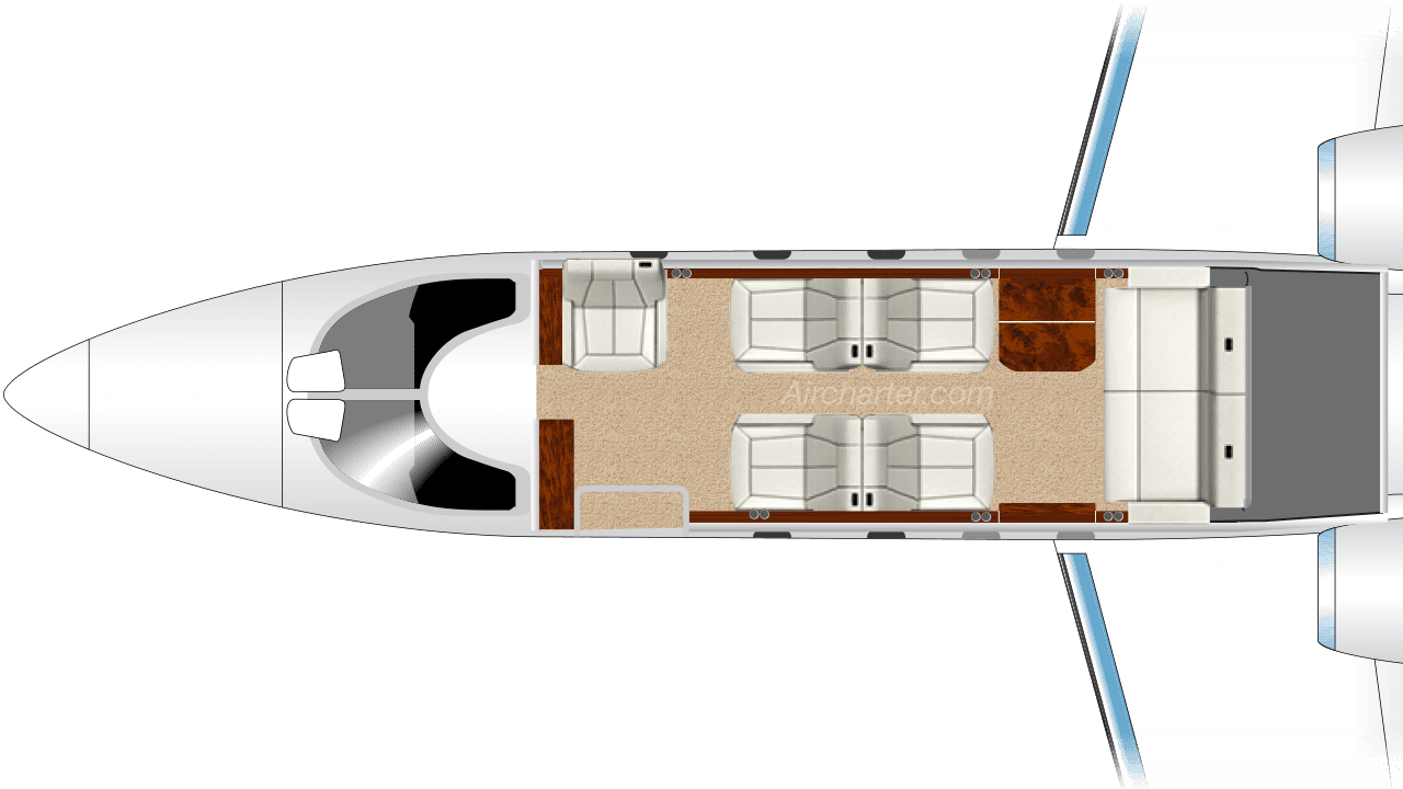 Learjet 25 Grundriss
