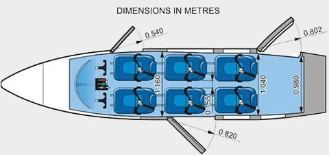 Plan de cabine du Partenavia P68C