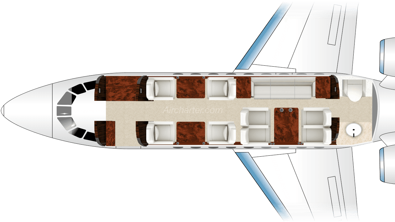 Falcon 2000EX Easy Grundriss