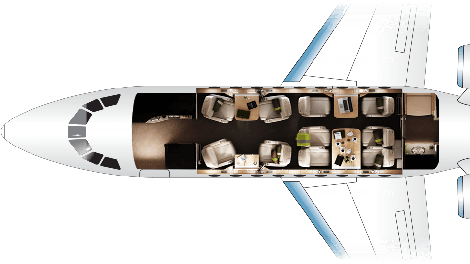 Falcon 2000 Grundriss