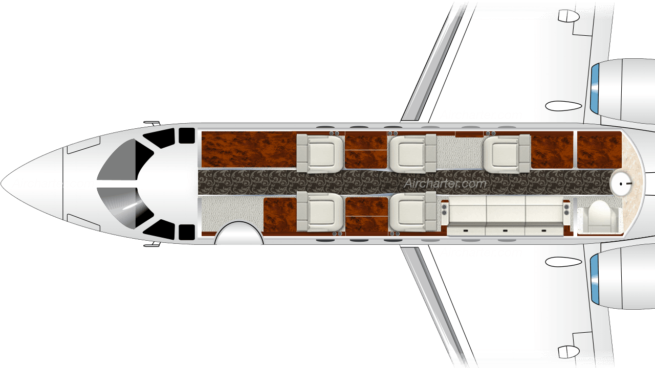 Hawker 600 floor plan
