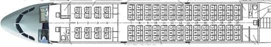 Yak-42 floor plan