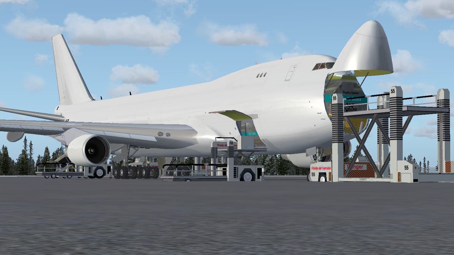 747-400F im Flug