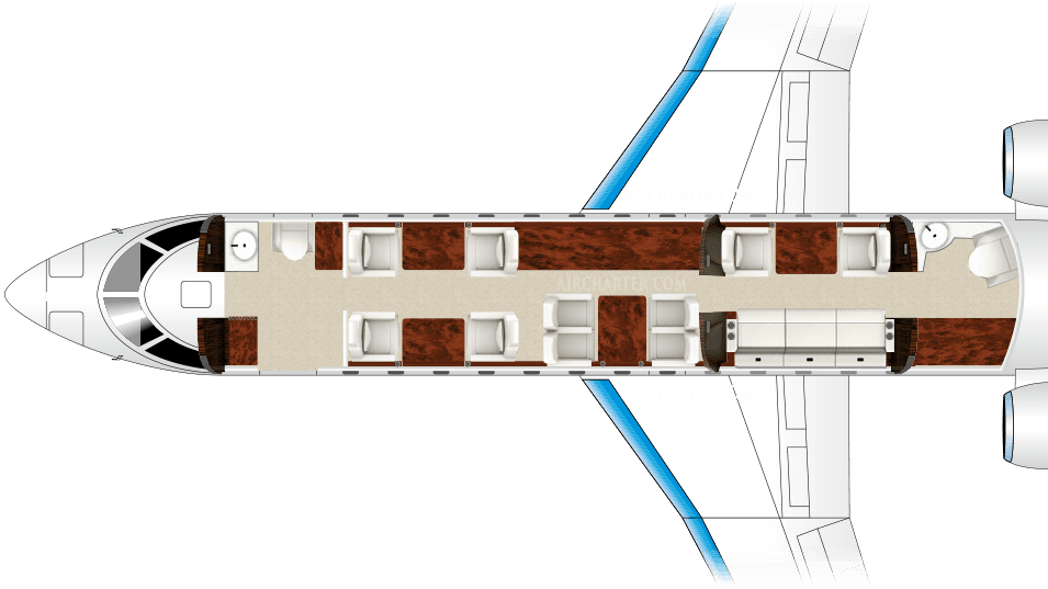 Challenger 800 Grundriss