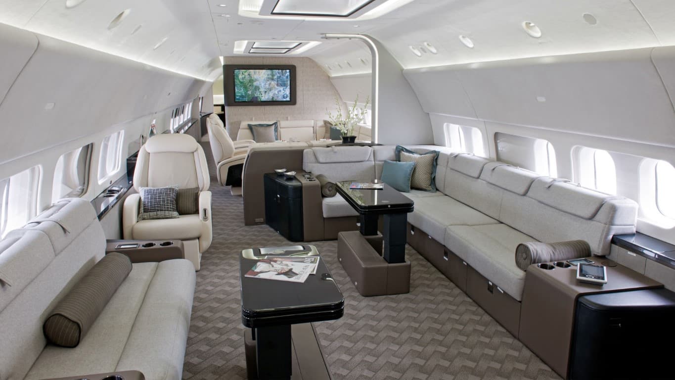 BBJ in flight